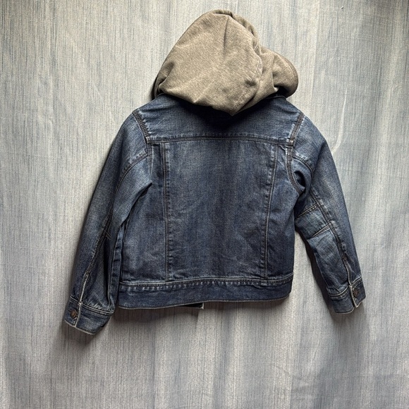 GAP Blue and Gray Jean Jacket with Hood size small - Picture 5 of 5